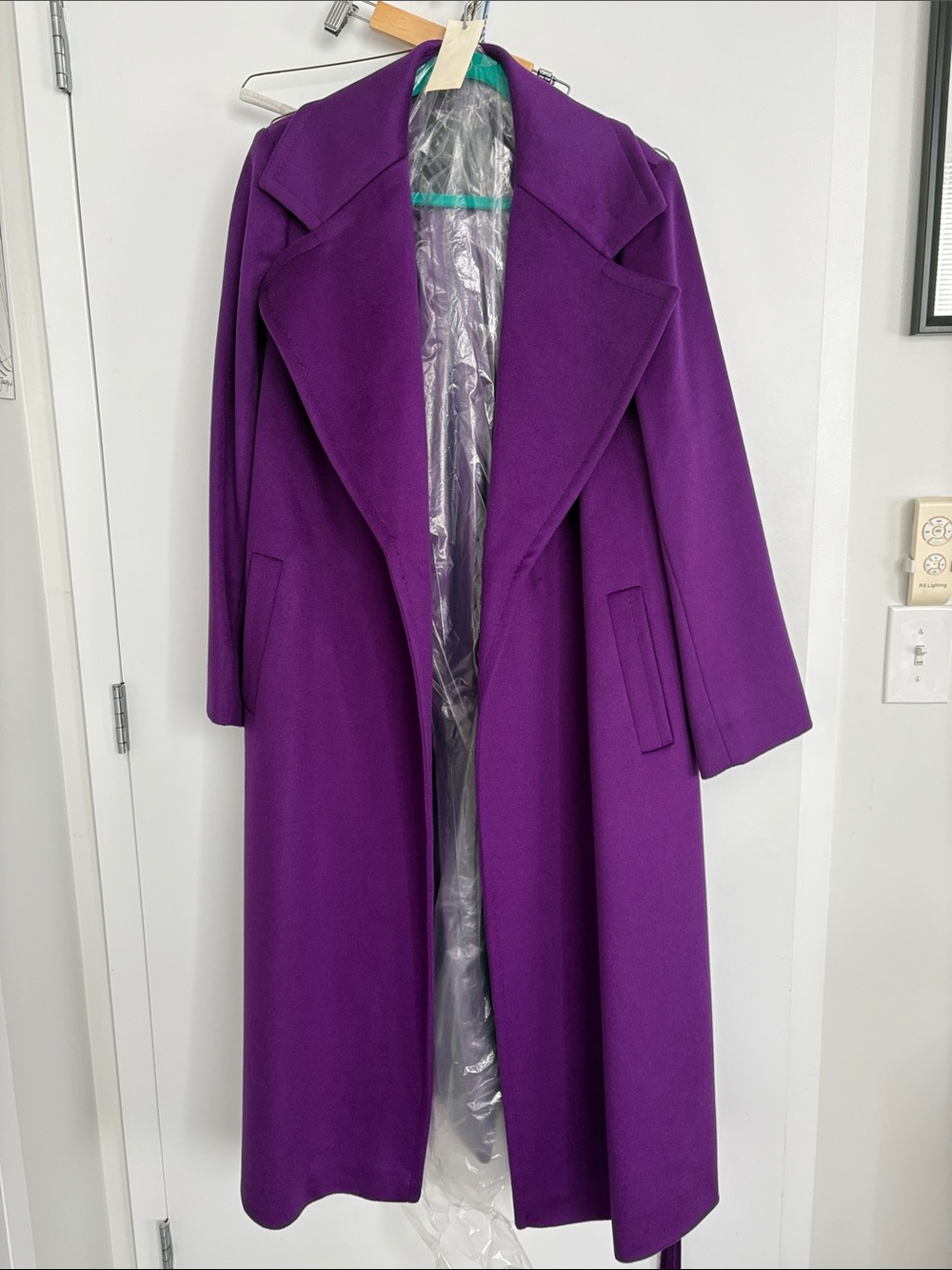 Elena Miro Purple Long Wool Coat